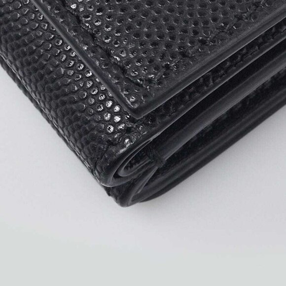 Burberry Black Grained Leather TB Compact Lark Wallet - Picture 4 of 10